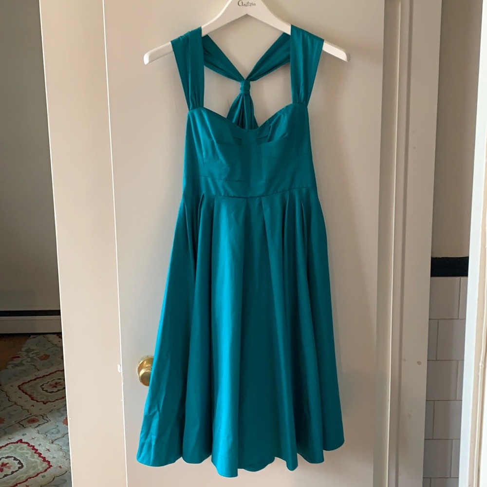 French Connection Teal Cotton Dress